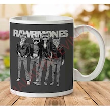 Rawrmones Cat Ramones Iki Tarafı Baskılı Kupa Bardak Çok Renkli