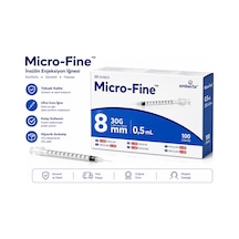 Bd Micro-Fine Enjektör U-100 0.5 ML 1 Paket x 100 Adet