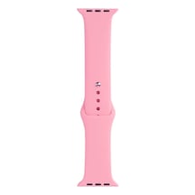 Watch 44mm Band Serisi Klasik Kordon Silikon Strap Kayış-pembe