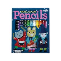 Eeboo Yumi 12li Mini Kuru Boya Kalemi - Cat Çok Renkli