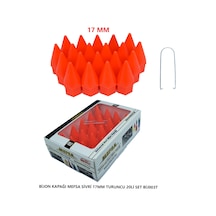 Bijon Kapağı Sivri 17 Mm Turuncu 20 Li Set