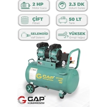 Gap Kompresör GPY1500 50 LT Yüksek Emişli Yağsız Teknoloji Hava Kompresörü