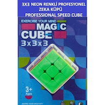 3x3 Profesyonel Kutulu Neon Speed Cube Zeka Sabır Küpü