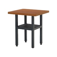 Çamlıca Masalar Alüminyum Bahçe Balkon Mutfak Masası 60x60 - Alt Tablalı Kahverengi