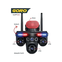 Mpıa Goro 16 Mp 4 Lensli 3 Ptz Dijital Zoom Wi-fi Güvenlik İp Kamera