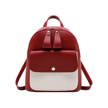 Kadın Günlük Çift Çekme Çapraz Askı Sırt Çantası Kırmızı Rw Kırmızı