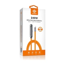 Arbaks Arb-130 240w L Tipi Type-c To Type-c Şarj Kablosu Turuncu Stn
