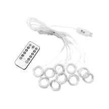 Perde Led 3mx3m Günışığı 300 Adet Led 8 Fonksiyonlu Usb 10 Sarkıt