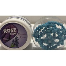 Rosecity 135ML Lavanta Krem Alana 99'lu Gül Kokulu Bebe Mavi Tesbih Hediye