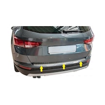 Ebal Otomotiv Seat Ateca krom Arka tampon Eşiği( TAŞLI) 2016 ve üzeri paslanmaz çelik