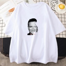 Tarzsokak Beyaz Robin Williams Aktör Poster Grafik Baskı Estetik -gömlek Tshi Beyaz