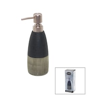 Antrasit Gri - Krem Mat Desen Seramik Sıvı Sabunluk Çok Renkli