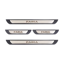 Skoda Fabia Uyumlu Kapı Eşiği Krom Abs 4 Parça