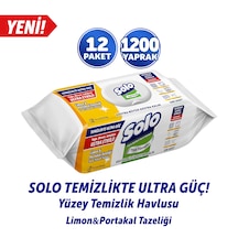 Solo Limon&portakal Tazeliği Yüzey Temizlik Havlusu 12'li