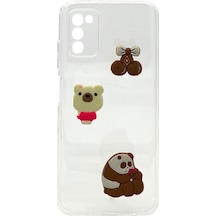 Nettech Samsung Galaxy A03s Uyumlu Maskot Seri Arka Koruma Kılıf - Şeffaf Şeffaf