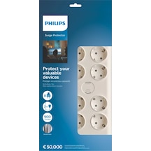 Phılıps Spn7080wa/62 8 Soket Akım Korumalı Priz 900 Joules 2mt Örgülü Kablo Beyaz 1923 Diğer
