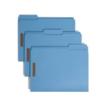 Bağlayıcı Dosya Klasörü, 2 Bağlantı Elemanı, Güçlendirilmiş 1/3 Kesimli Tab, Mektup Boyutu, Mavi, Kutu Başına 50 12040