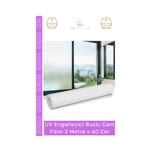 Camfilmi Uv Engelleyici Kaliteli Şık Pratik Gizlilik Sağlayan Buzlu Cam Filmi 2 Metre X 60 Cm