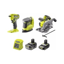 Ryobi R18ck3g-242g One+ 3'lü Kombo Kit Darbeli Vidalama Rsd18 , Daire Testere R18csp , Zımpara Makinesi Rps18 + Şarj Cihazı - 5133006825 Ryobi R18ck3g-242g One+ 3'lü Kombo Kit Darbeli Vidalama Rsd18 , Daire Testere R18csp , Zımpara Makinesi Rps18 + Şarj Cihazı - 5133006825
