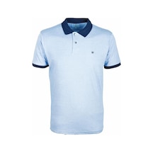Erkek Mavi Slim Fit Polo Yaka %100 Pamuk T-shirt Jeans 1136-mavi Mavi