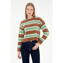 U.S. Polo Assn. Kadın Camel Bisiklet Yaka Kazak 50293145-VR015