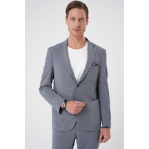 Comfort Fit Torba Cep Gofre Kumaş Casual Koyu Gri Ceket C 679 Gri