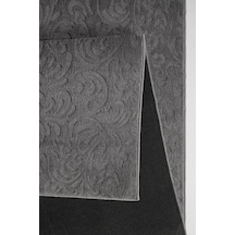 Plato Halı Opqo Sarmaşık Premium Oturma Odası, Salon, Antre, Yıkanabilir Polyester Kaymaz Taban Gri Halı