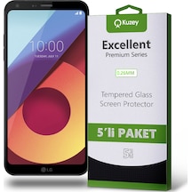 LG Q6 ile Uyumlu Temperli Ekran Koruyucu Kırılmaz Cam Ekonomik 5'li Paket