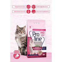 Proline Bebek Pudrası Kokulu Kalın Tane Topaklanan Kedi Kumu 10 Lt