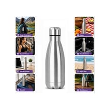 Sunup Sn-25713 Şişe Tipi 500 Ml. Paslanmaz Çelik Termos Gri