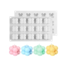 Bubble Mum Silikon Kalıbı 3d Mini Çoklu Bubble Kalıbı Bakeware 15 Li