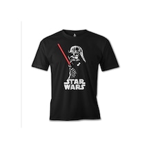 Darth Vader Smoking Baskılı Sİyah Erkek Tshirt 001