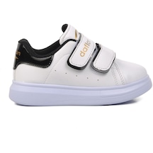 Ayakmod 072-p Beyaz-siyah Rugan Cırtlı Çocuk Sneaker 001
