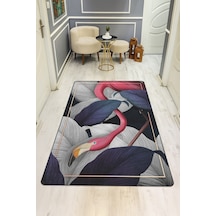 Modern Desenli Dijital Baskı Kaymaz Taban Halı H0235 Renkli