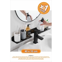 Buççin Online Mağaza Delikli Banyo Raf Siyah X1 Adet 40x10cm Banyo Düzenleyici Banyo Raf Sabunluk Raf Düzenleyici Siyah A Çok Renkli
