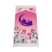 Dijital Baskılı Çocuk Seccadesi - Pembe Camili - 44 X 78 cm