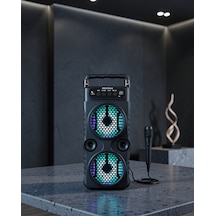 Bluetoothlu Taşınabilir Hoparlör Led Işıklı Mikrofonlu Uczzz1688hoparlör-7