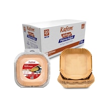 Kafem Airfryer Pişirme Kağıdı Kare 20 x 25'li 20 CM