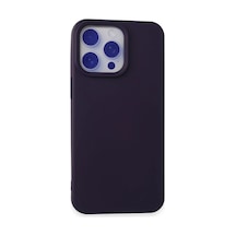Apple Uyumlu iPhone 15 Pro Max Uyumlu Kılıf Nano İçi Kadife Silikon - Mor