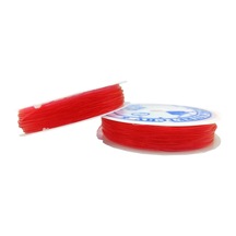 Kırmızı Misina 1.0 Mm Esnek Silikon El İşi Takı Aksesuar Misinası - 1 Adet