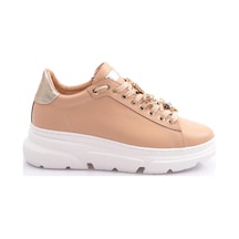 Dgn Es852 Kadın Kalın Taban Ari Tokali Sneakers Ayakkabi Nude