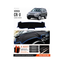 Honda Cr-v 2000-2006 Uyumlu Torpido Koruma, Torpido Örtüsü, Torpido Kılıfı - Siyah-mavi - Ho014
