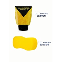 2'li Oto Yıkama Kurulama Cam Temizlik Mikrofiber Bez Eldiven Set