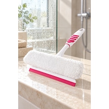 Softon Peluşlu Cam Sileceği 2 Si 1 Arada Bezli Cam Çekçek Çekpas Duşakabin Ve Pencere Temizleyici 19 Cm Beyaz-yeşil - 937064654