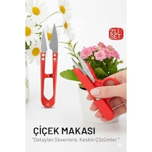Profesyonel 2 Li Mini Budama Seti: Hassas Çiçek Ve Bitki Makası - Çelik Ultra Keskin Seri 722647