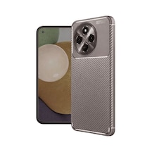 Newface Tecno Spark 30 Pro Kılıf Auto Focus Karbon Kapak - Gri