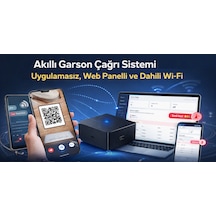 Akıllı Garson Çağrı Sistemi Modülü Uygulamasız, Web Panelli Ve Dahili Wi-fi