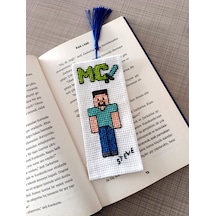 Minecraft Kanaviçe Kitap Ayracı Steve