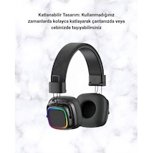 Rgb Işıklı Katlanabilir Bluetooth 5.3 Kulak Üstü Kulaklık -
