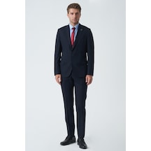 White Stone Carlisle T2455 Slim Fit 6 Drop Düz Takım Elbise Laci-laci Lacivert